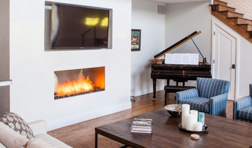 Ecosmart Fire Flex 50SS Single Sided Fireplace Insert - Black Finish / Black Burner - ESF.FX.50SS.B